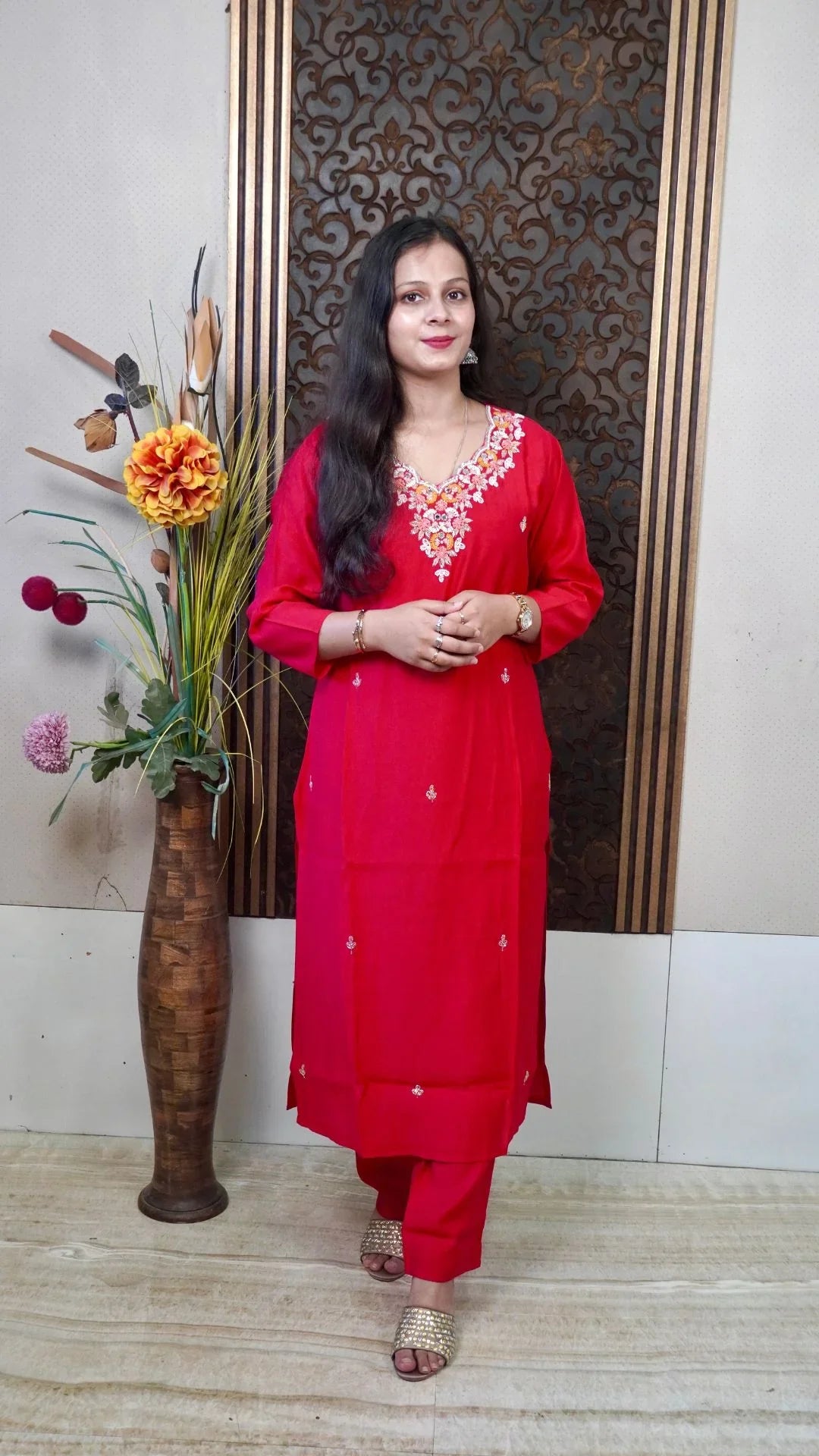 Magenta Silk Heavy Dupatta Set – Vibrant Harmony in Elegant Coordination
