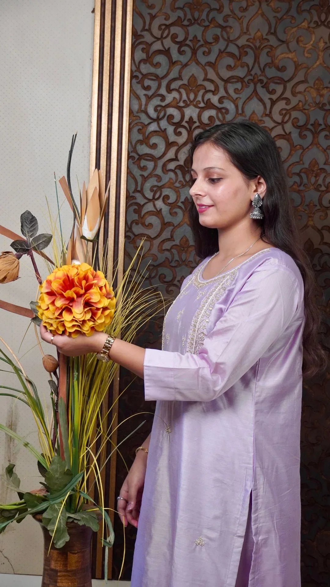 Purple Heavy Organza Dupatta – Royal Grace in Luxurious Silk