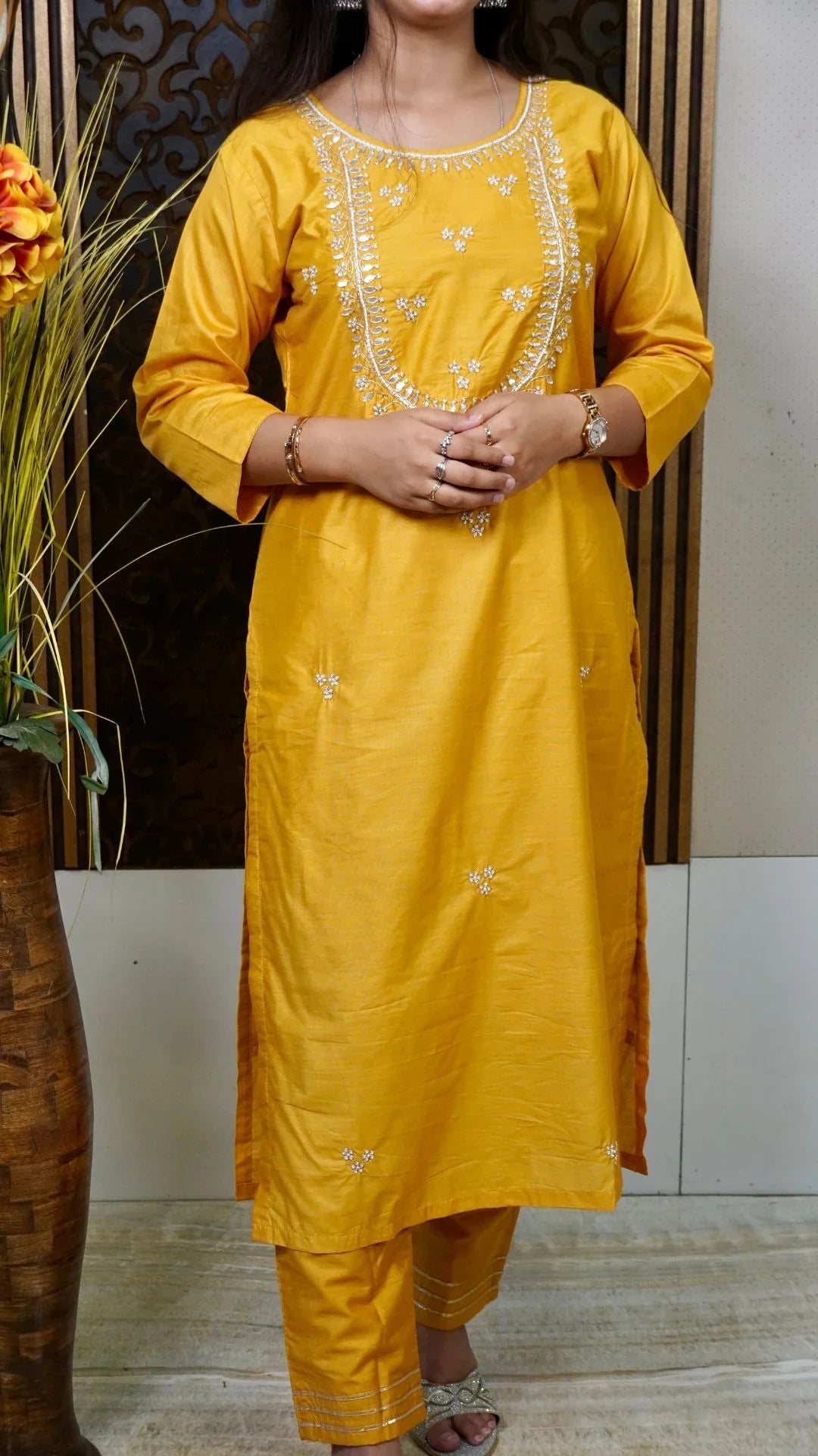 Yellow Heavy organza Dupatta Set– Bold Radiance in Luxurious Silk