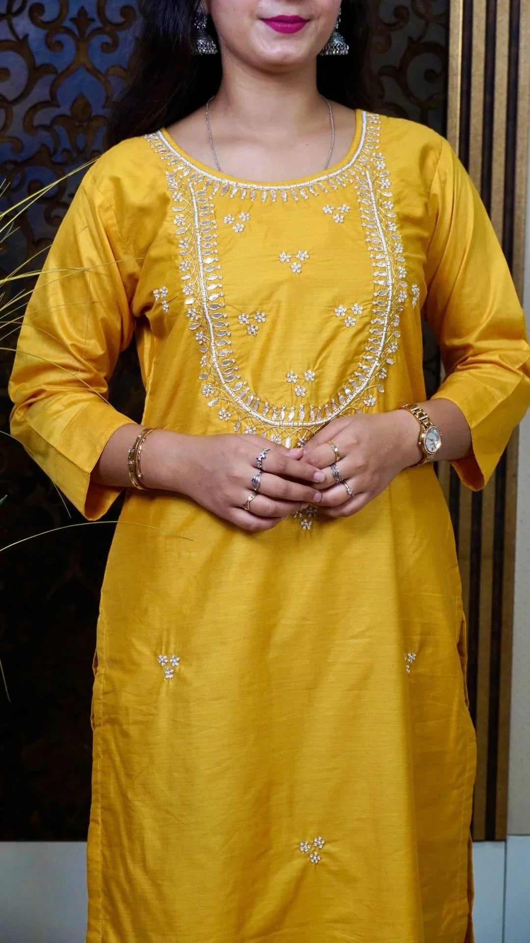 Yellow Heavy organza Dupatta Set– Bold Radiance in Luxurious Silk
