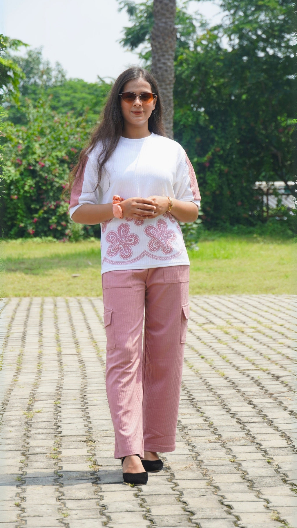 Floral Blush Co-Ord Set – Effortless Charm in Breathable Comfort