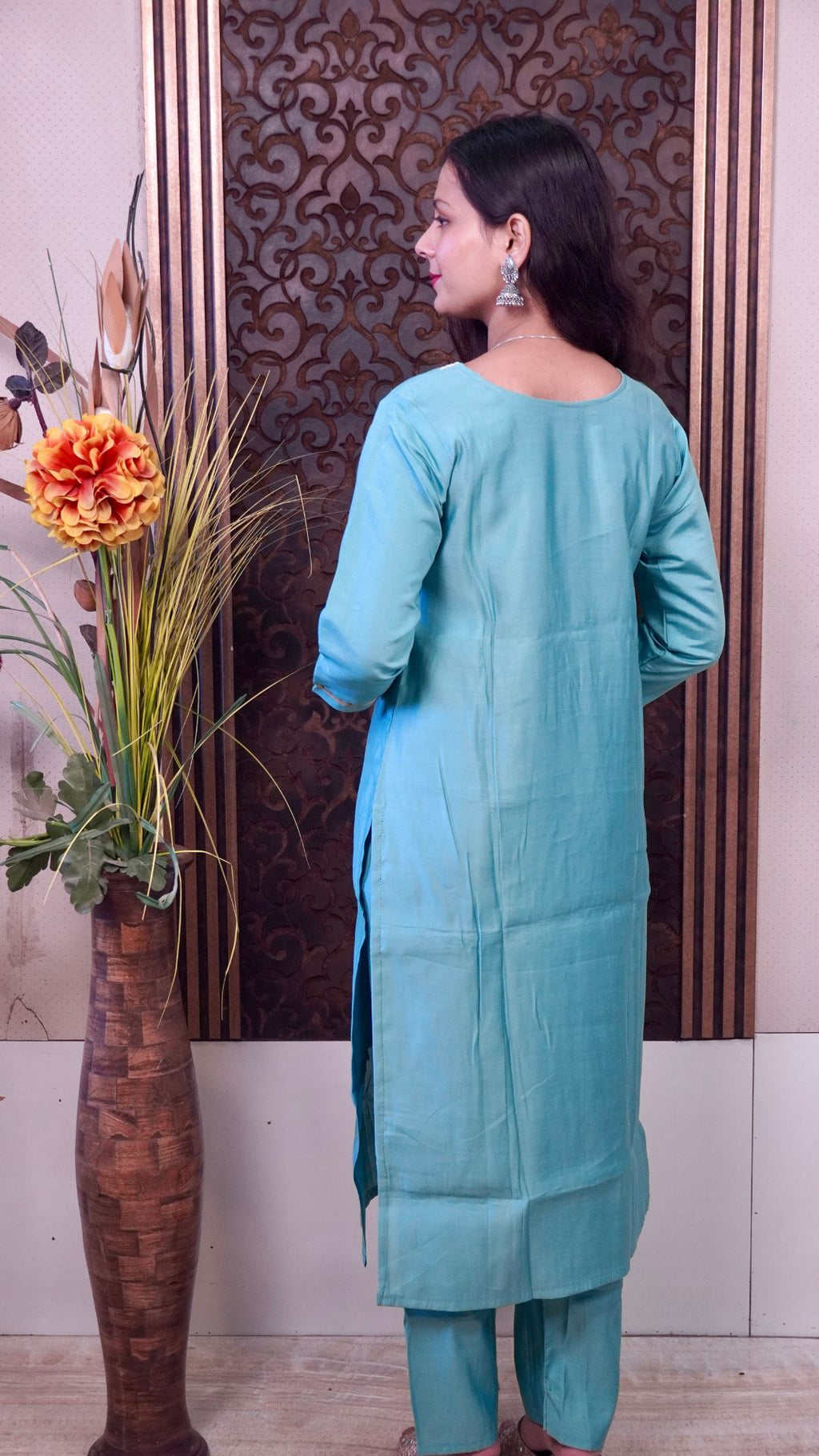 Sea Green Floral Organza Dupatta – Ethereal Pastels in Delicate Organza