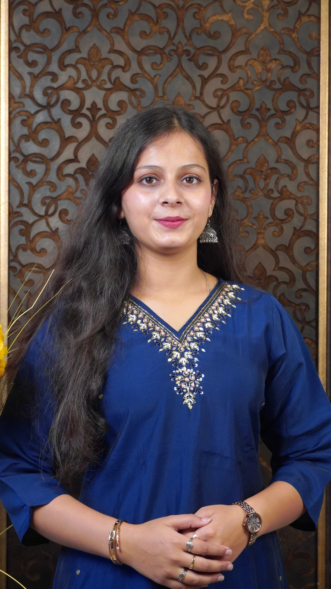 Royal Blue Heavy Silk Dupatta – Luxe Elegance with Regal Flair