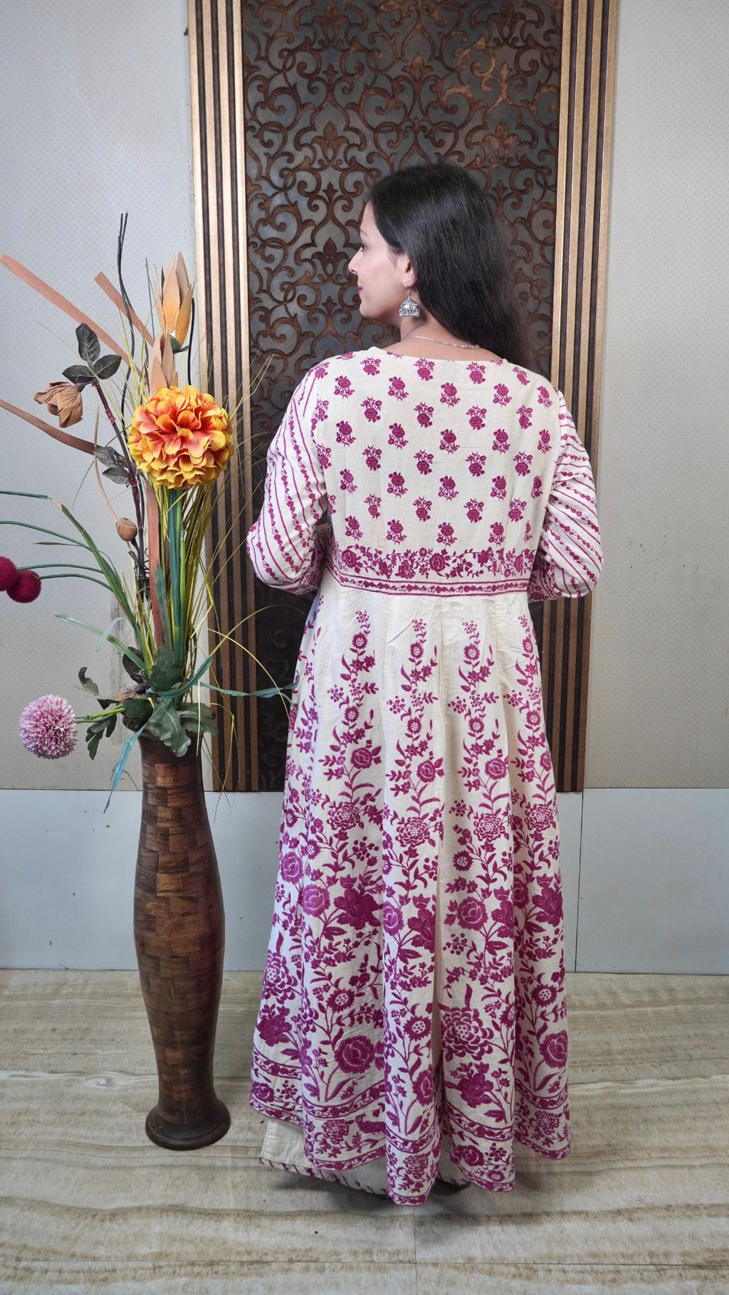 Off-White Front-Open Cotton Palazzo Set – Timeless & Comfort