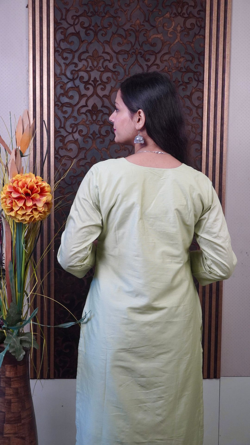 Light Green Heavy Silk Dupatta set – Serene Elegance in Rich Silk