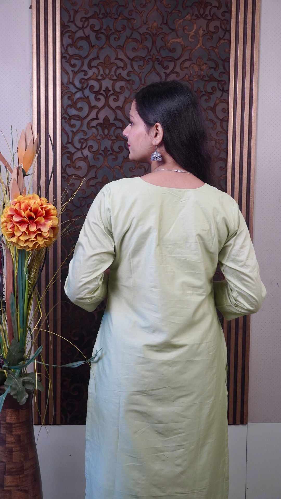 Light Green Heavy Silk Dupatta set – Serene Elegance in Rich Silk