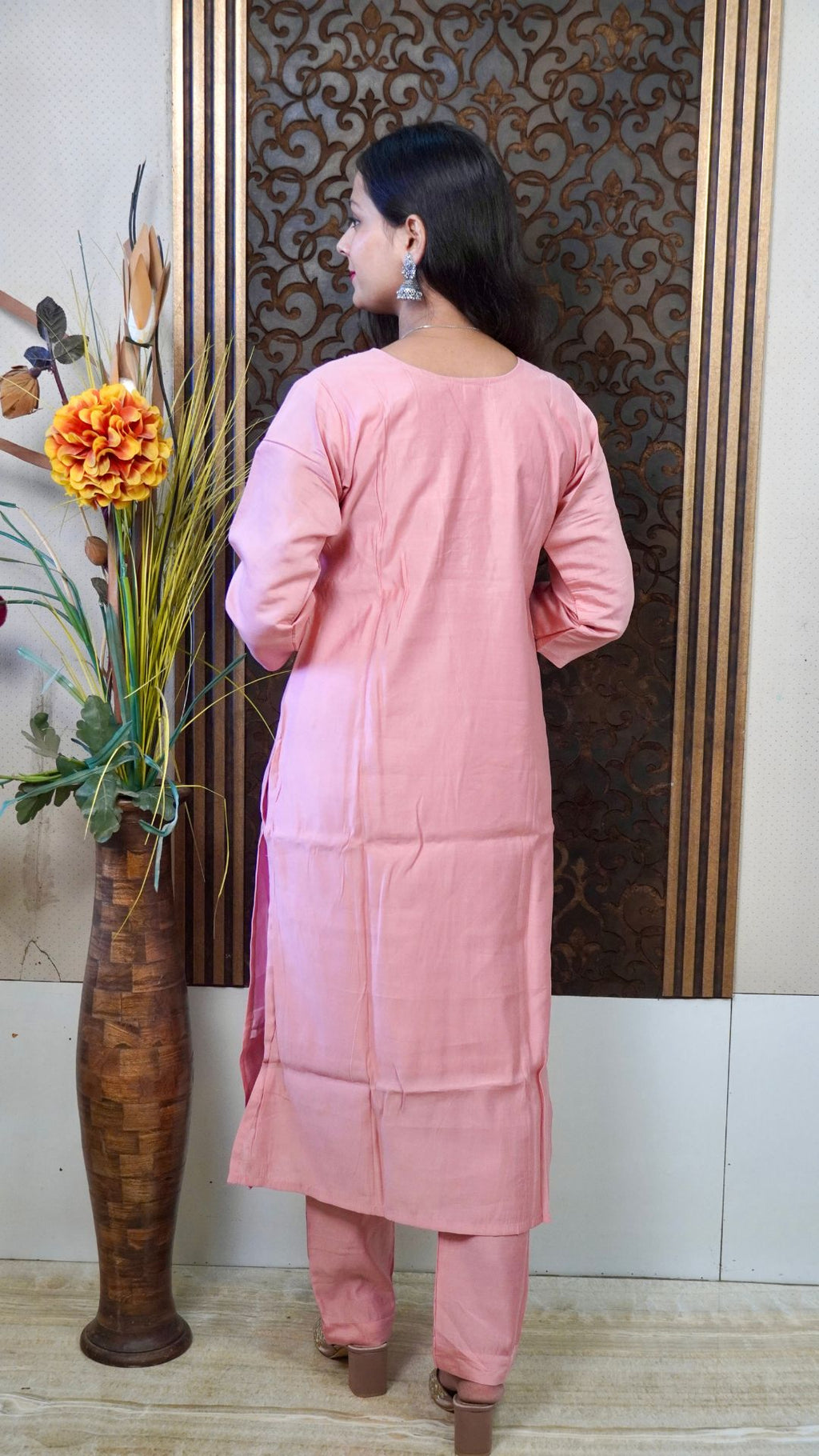 Baby Pink Heavy Silk Dupatta – Soft Pastel Elegance in Luxe Silk