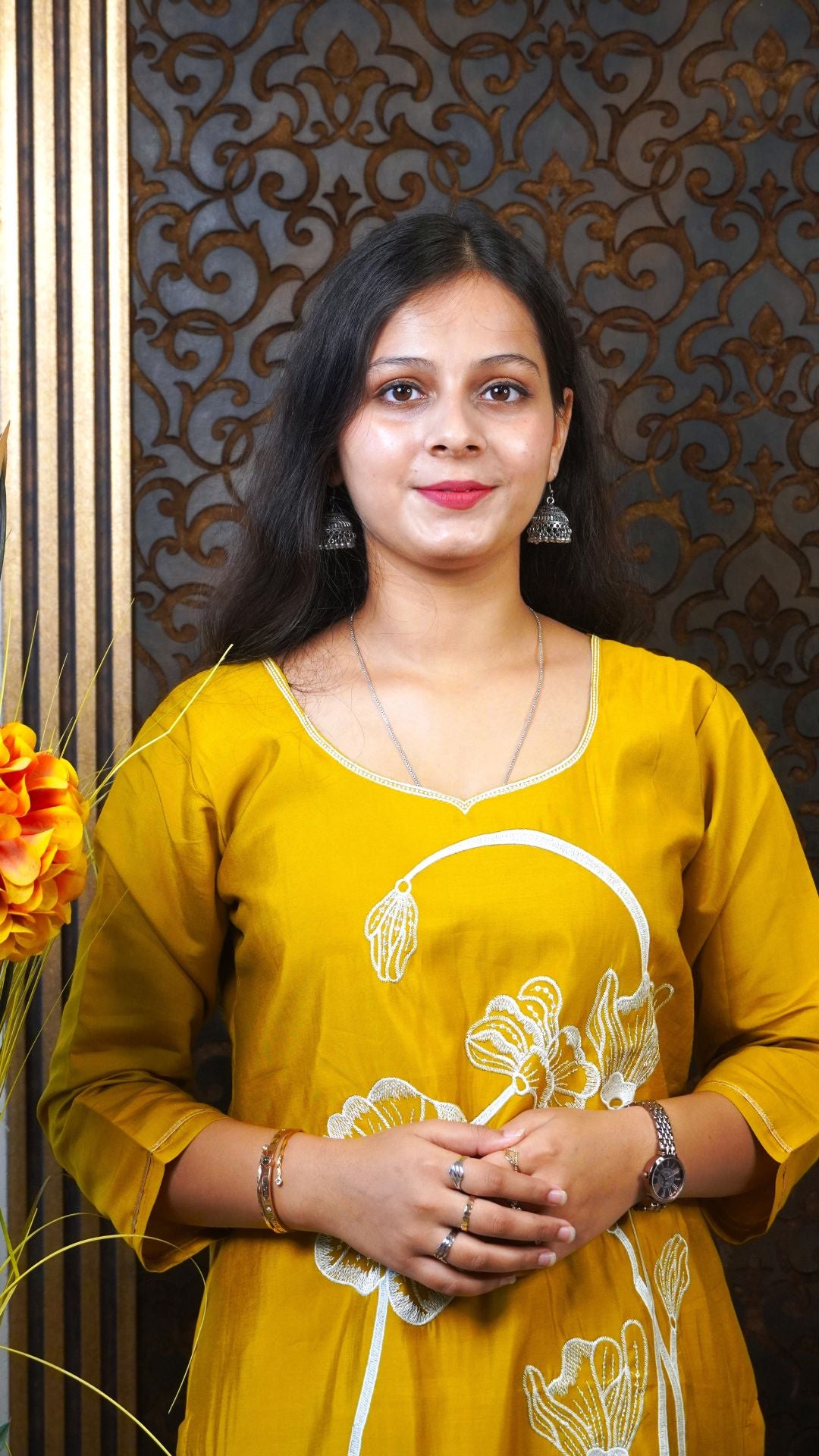 Mustard Heavy Silk Dupatta set – Radiant Elegance in Lush Silk