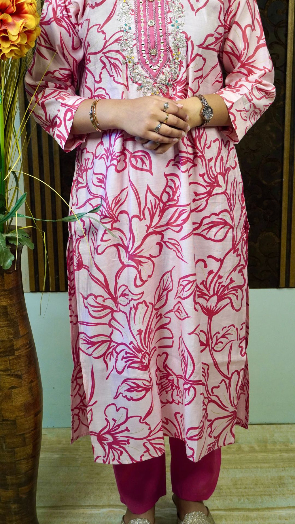 Mustard Muslin Silk Dupatta Set with Gota Patti – Ethereal Festive Wear