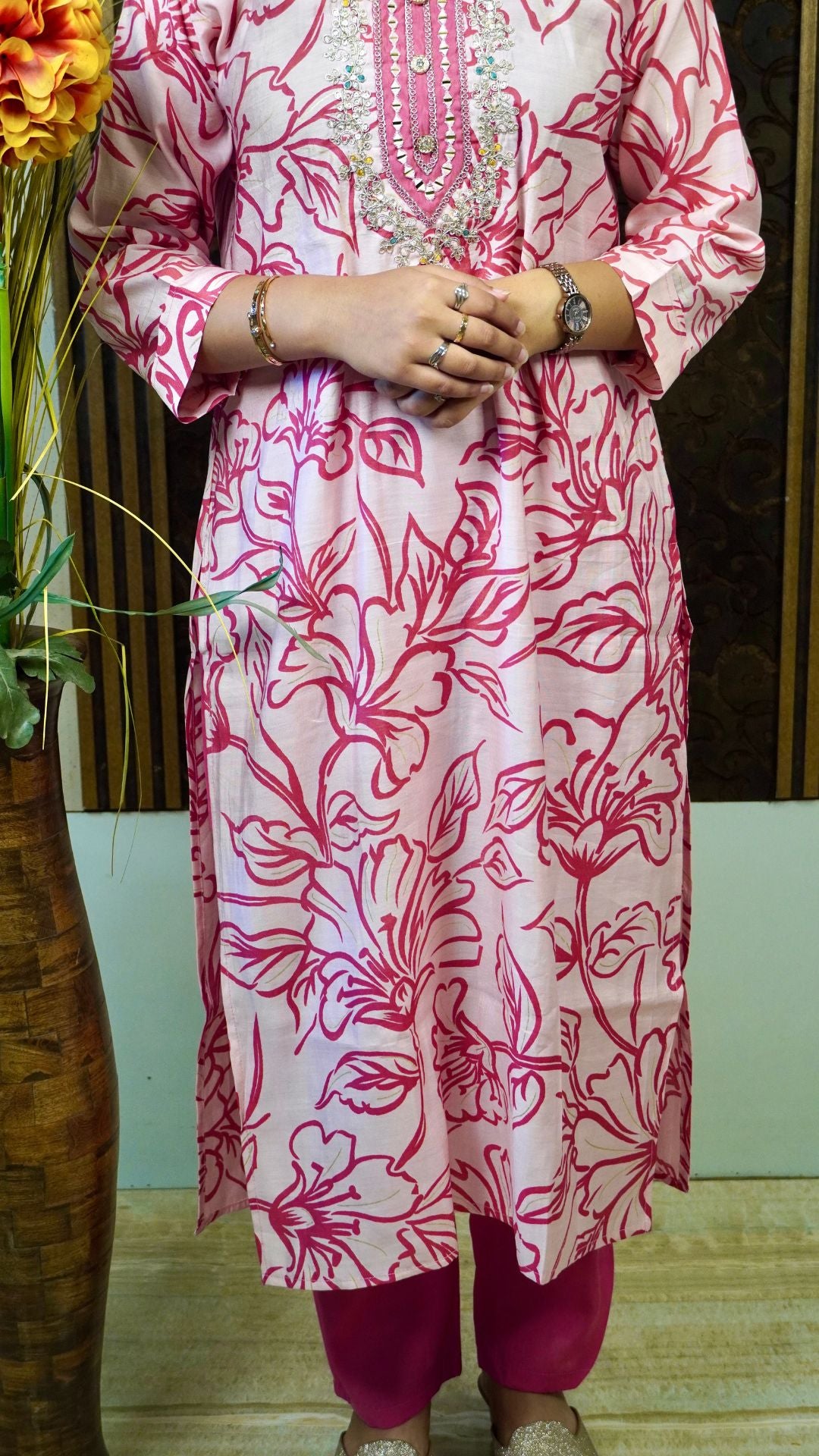 Mustard Muslin Silk Dupatta Set with Gota Patti – Ethereal Festive Wear